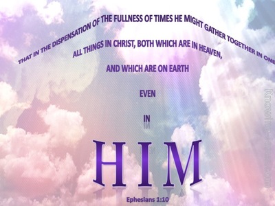 Ephesians 1:10 All Gathered In Christ Jesus (purple)